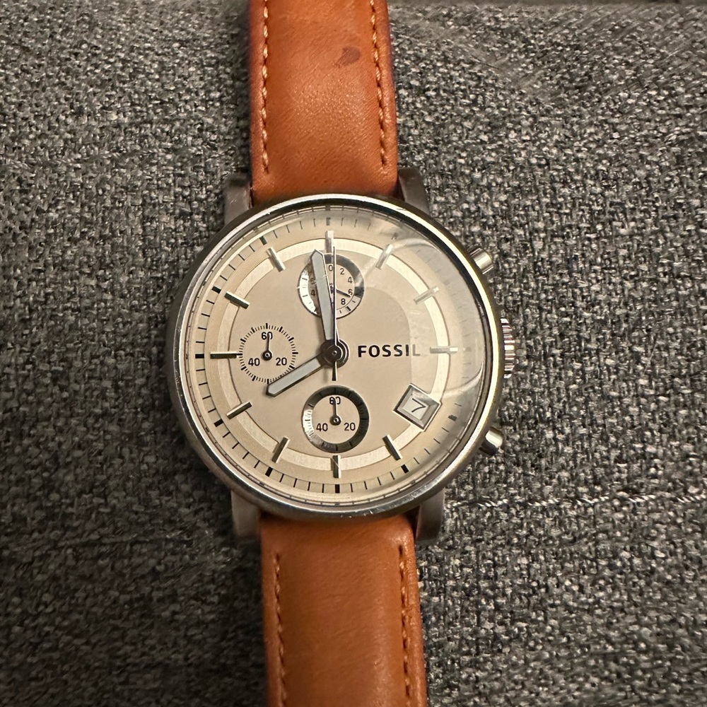 Fossil Brown Leather Chronograph Watch